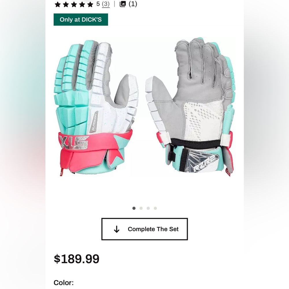 STX Men's Surgeon RZR 2 Lacrosse Gloves - MiAmi Vice EdiTion!!!  Instant aura